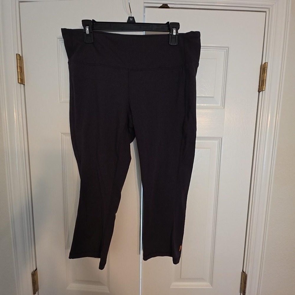 Lucy Pants Womens XL Black Perfect Core Collection Ankle Straight Yoga Stretch